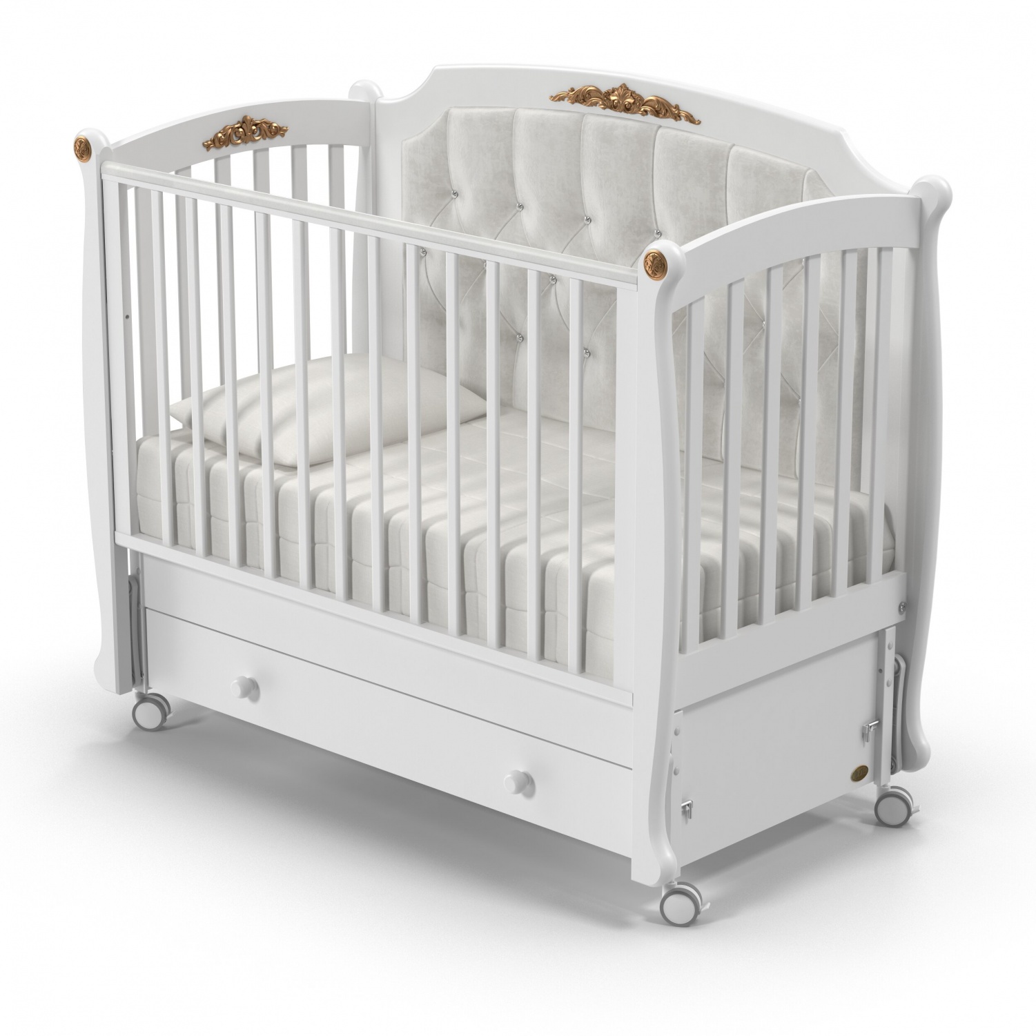 

Детская кровать Nuovita Furore Swing продольный, цвет - Bianco/Белый