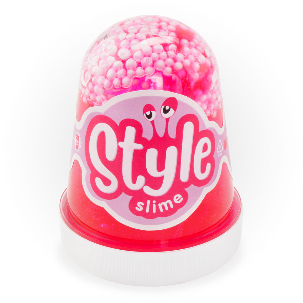 

Style Slime розовый с шариками и ароматом клубники, 130 мл