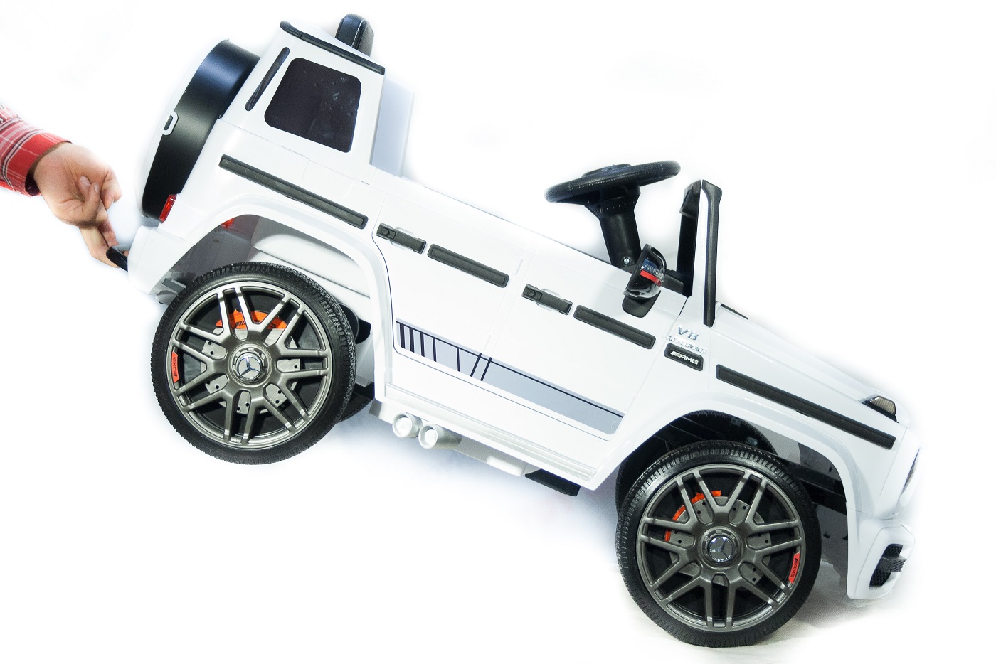 Электромобиль Mercedes-Benz G63 AMG белого цвета, ToyLand, bbh-0002 