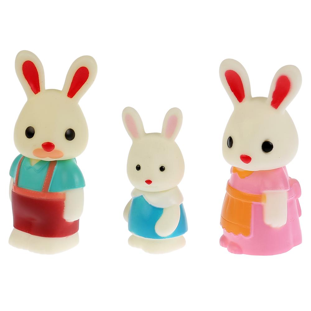 Пластизолевые фигурки - Семья зайцев, 3 штуки   