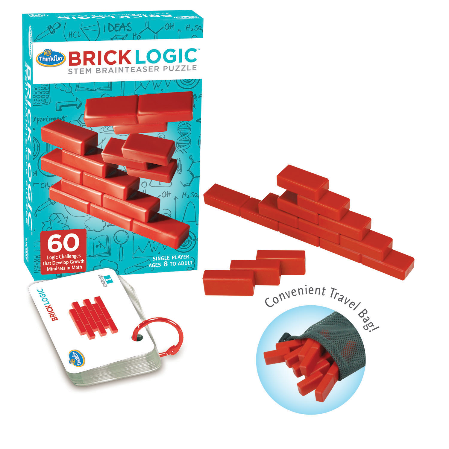 Настольная игра-головоломка ThinkFun — Кирпичики Brick by brick, 5901-RU 