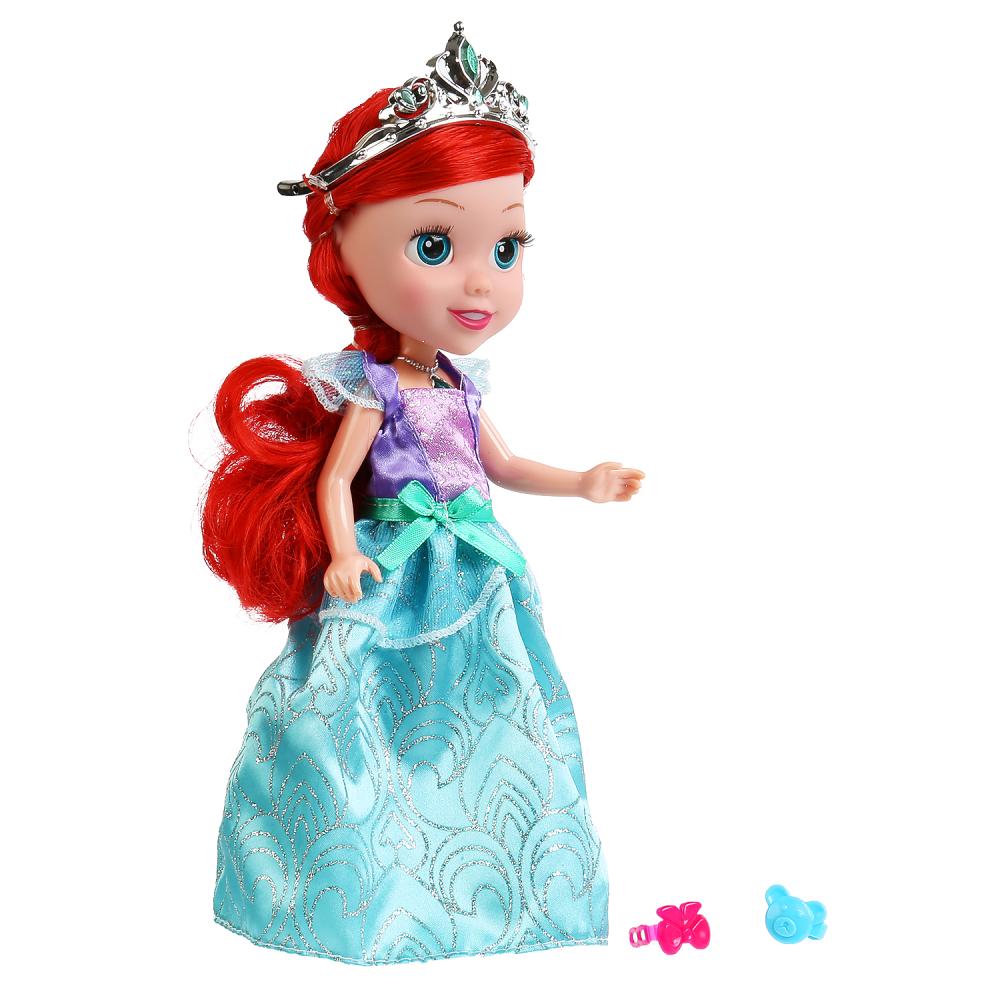 Интерактивная кукла – Принцесса Ариэла, 25 см, песня АБВГДЕЙКА, 100 фраз, светится амулет  