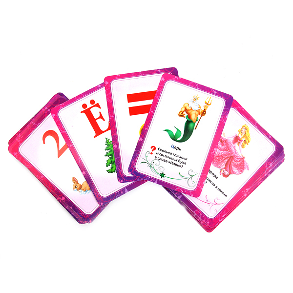 Карточки развивающие «Принцессы Дисней» – Учим алфавит и цифры, 36 карточек  