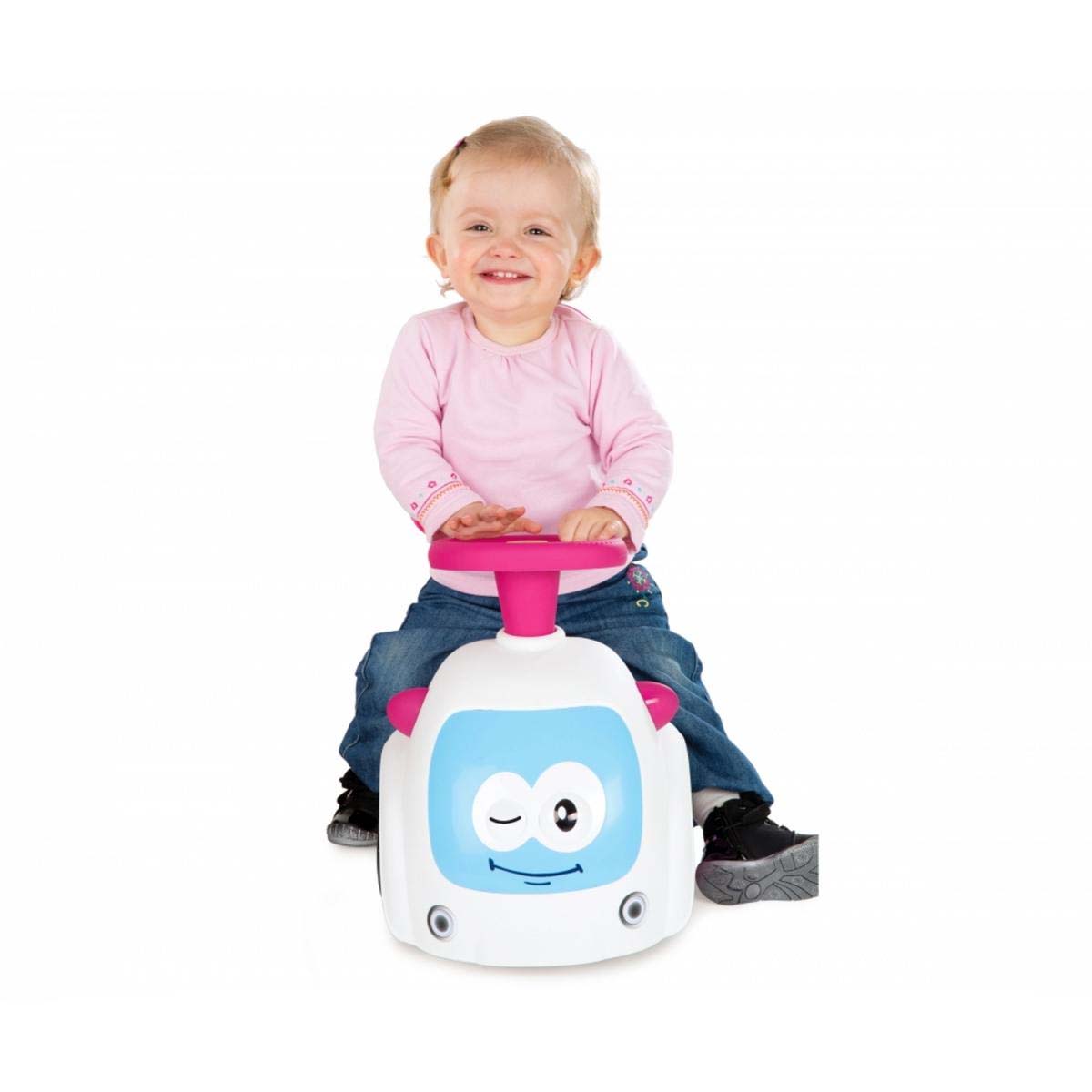 Каталка-качалка трансформер Smoby Maestro 2, белая с розовым, звук  