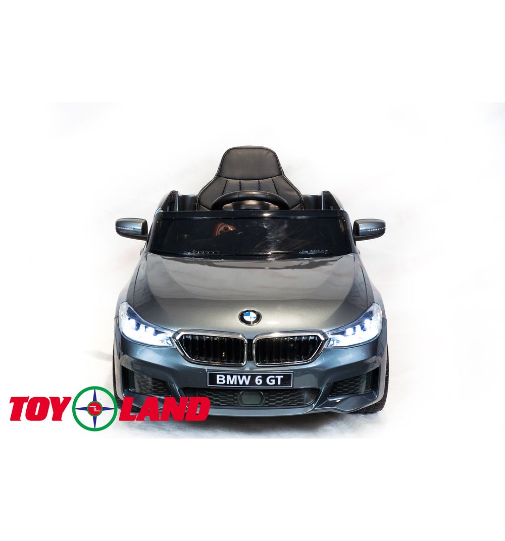 Детский электромобиль BMW 6 GT, серебро глянец, свет и звук  