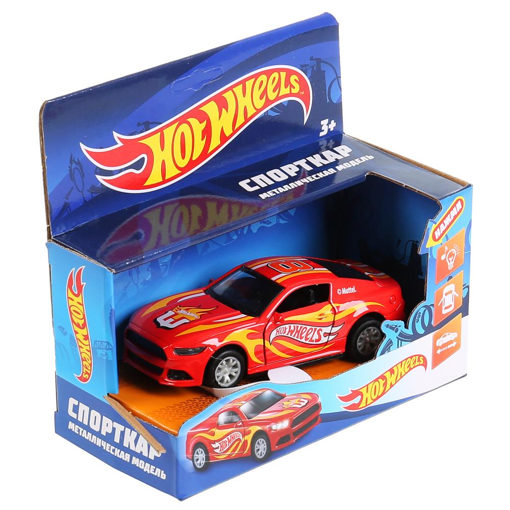 Машина спорткар Hot Wheels 12 см со светом и звуком двери открываются металлическая инерционная  