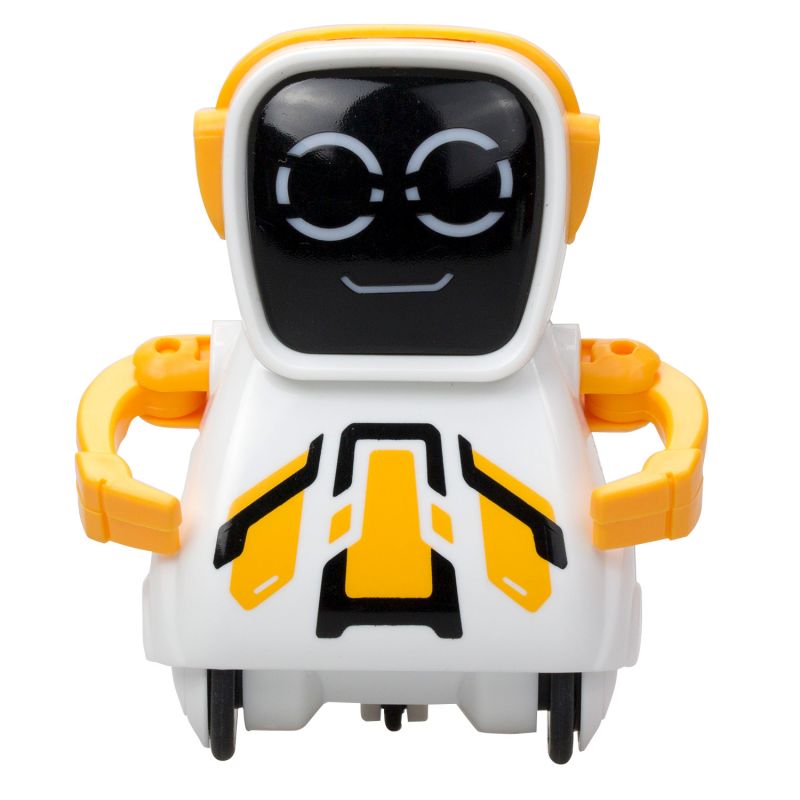 Робот Покибот, белый с желтым, квадратный  