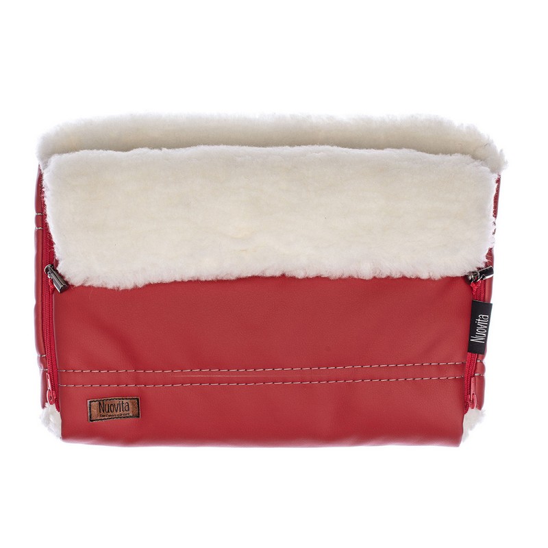 

Муфта меховая для коляски Nuovita Alpino Lux Bianco Rosso/Красный