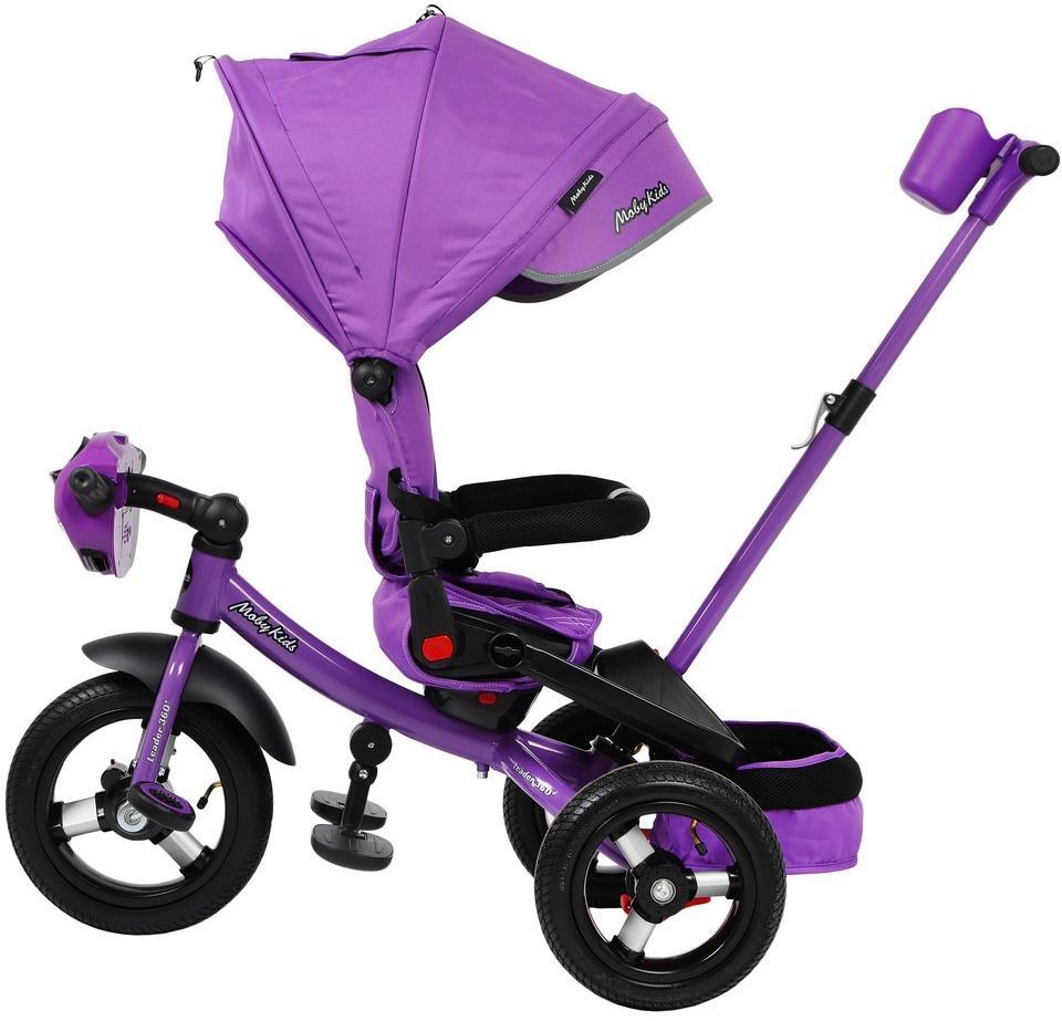 Велосипед 3-колесный фиолетовый New Leader 360° колеса 12 и 10 Air Car  