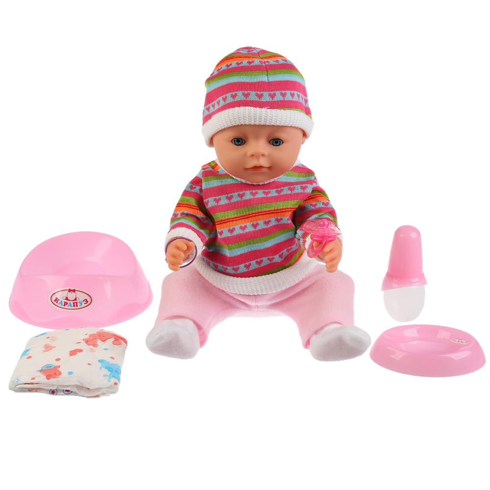 

Интерактивный пупс Сашенька с закрывающимися глазками, плачет настоящими слезами, пьет и писает, 40 см