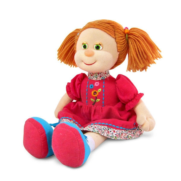Кукла Варенька в вельветовом платье музыкальная 22 см  