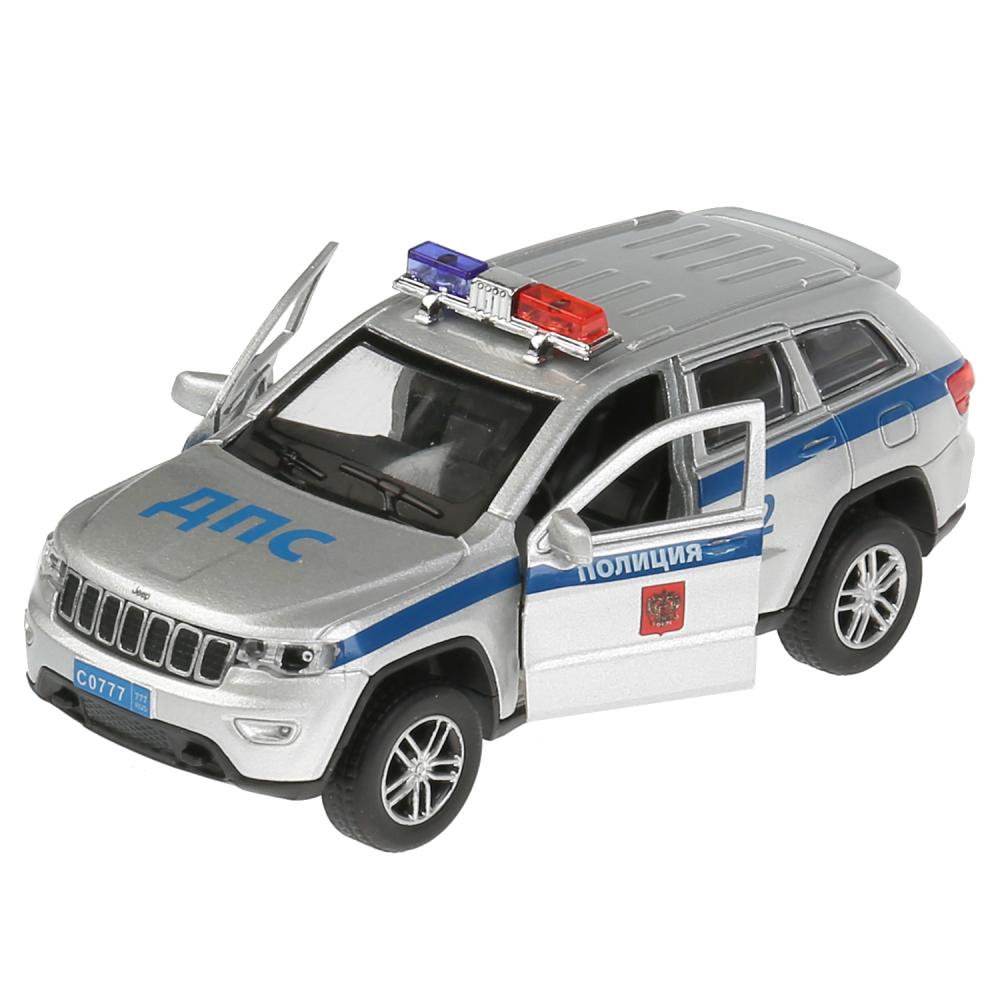 Инерционный металлический Jeep Grand Cherokee – Полиция, 12 см, цвет серебро  