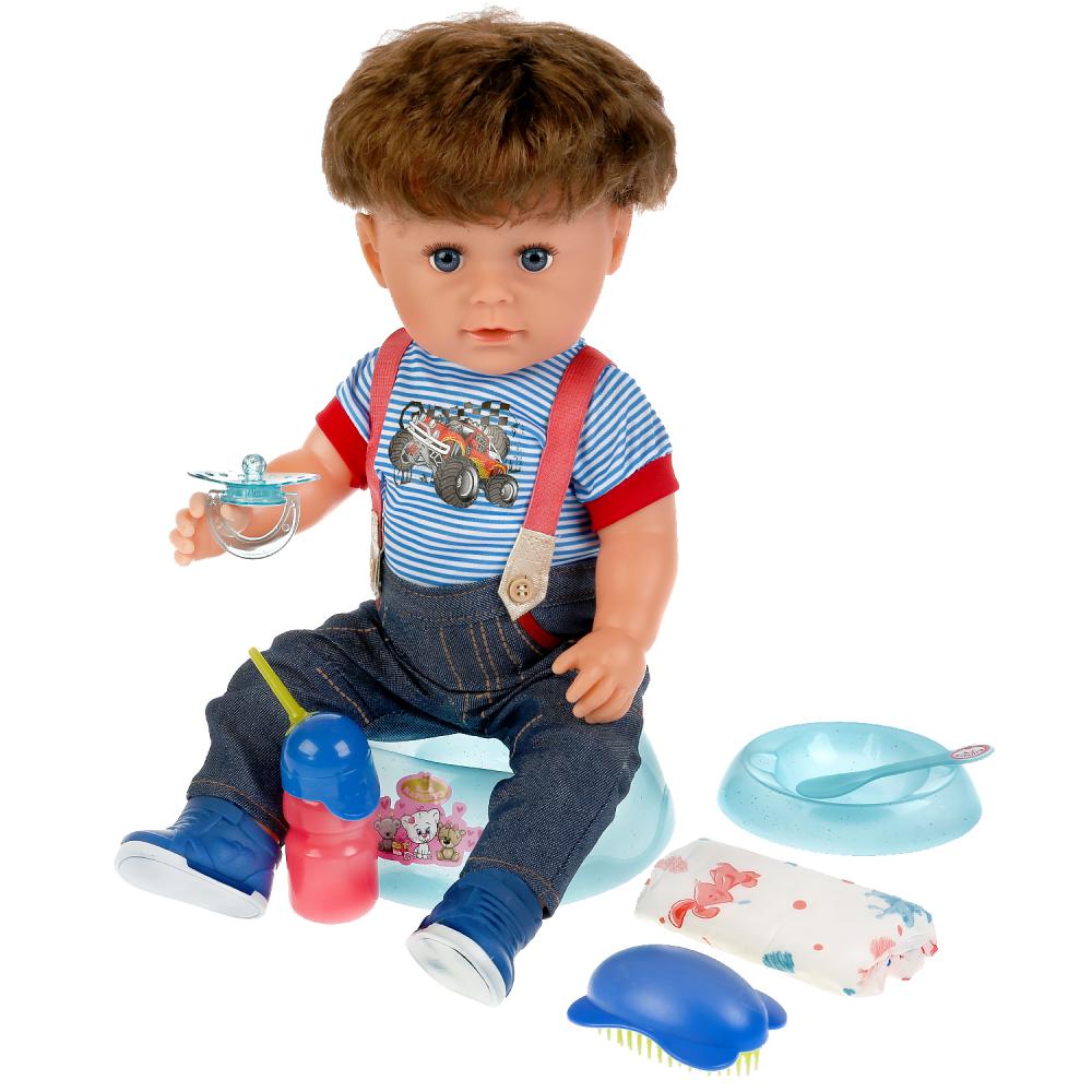 

Интерактивная кукла – Мишенька, пьет, писает, плачет, с аксессуарами, 45 см