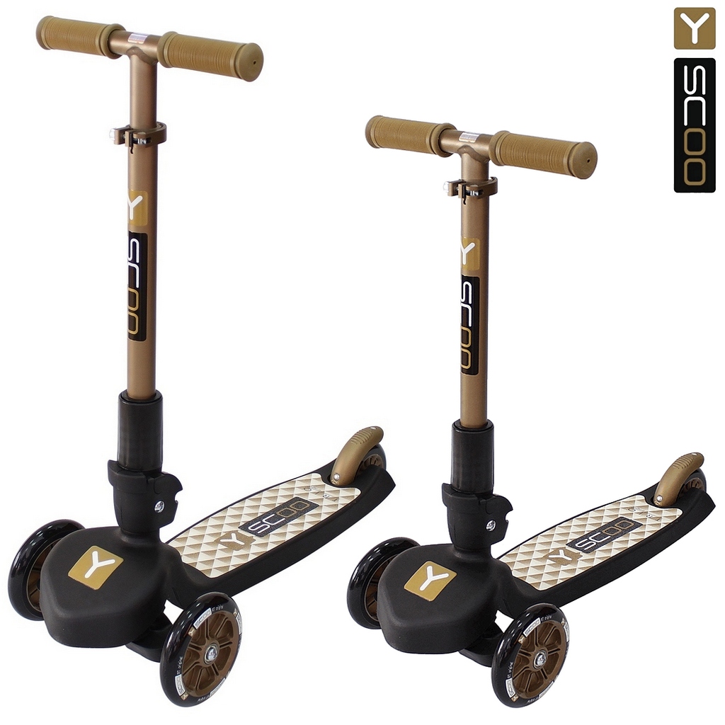 

Самокат трехколесный Y-Scoo Trio Maxi 120, gold