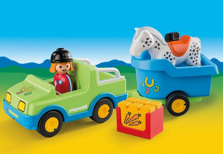 

Игровой набор 1.2.3 - Автомобиль с коневозкой