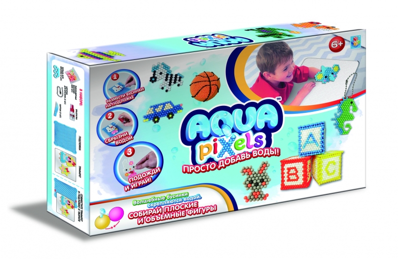 

Набор для творчества Aqua pixels, 600 деталей - Веселые животные