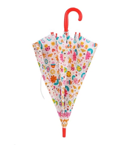 Зонт детский - Цветы, 48 см, полуавтомат  