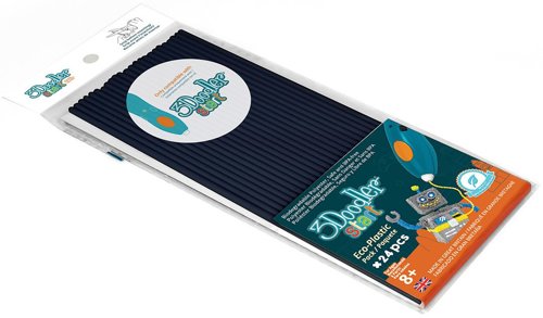 

Эко-пластик к 3Д ручке 3Doodler Start, цвет черный, 24 штуки
