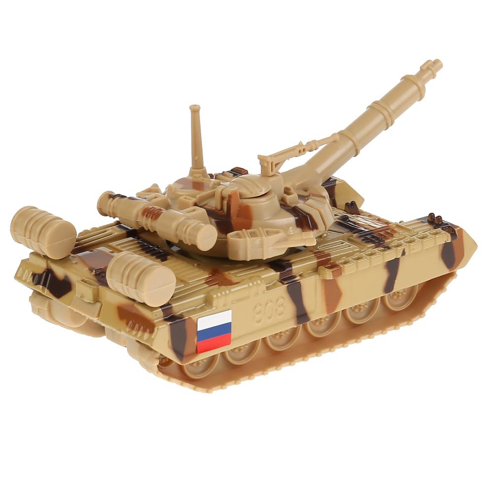 Tанк металлический T-90, инерционный, подвижные детали, 12 см  
