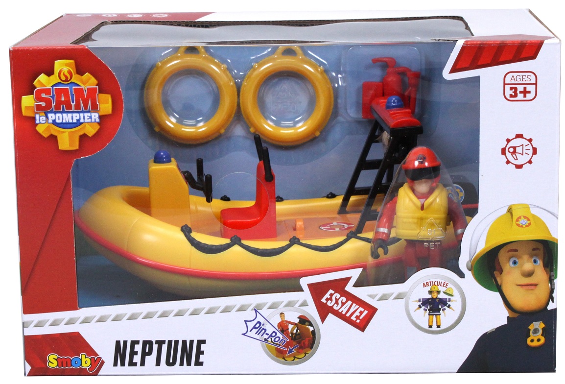Лодка спасателей из серии «Пожарный Сэм», с аксессуарами и фигуркой, 20 см.  