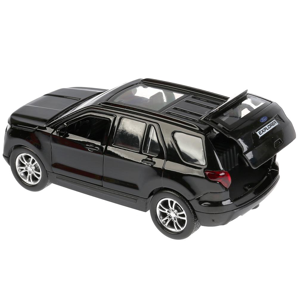 Модель Ford Explorer, 12 см, открываются двери, инерционная, черная  