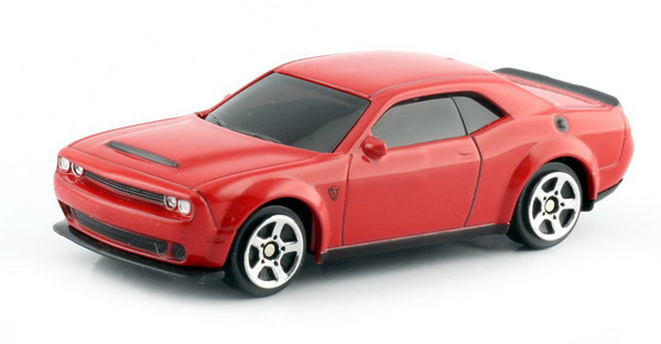 

Металлическая машина - Dodge Challenger SRT Demon 2018, 1:64, красный