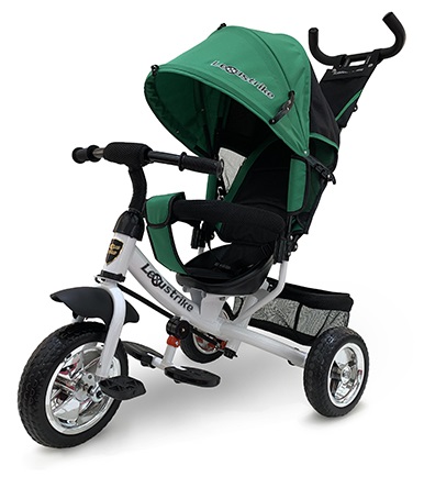 

Велосипед 3-колесный Lexus trike бело-зеленый, колеса Eva 10 и 8', регулируемая спинка, задний тормоз