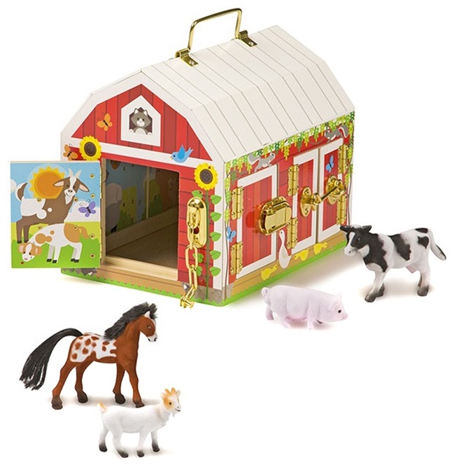 

Деревянные игрушки - Дом с замочками, 5 элементов