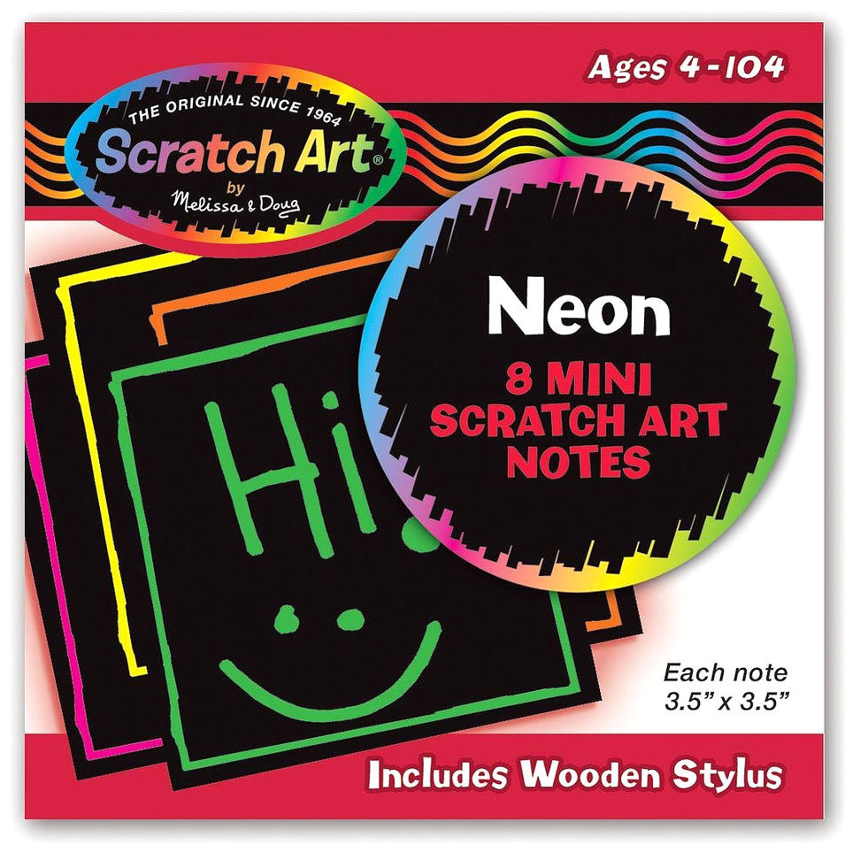 

Неоновые мини – стикеры Scratch art