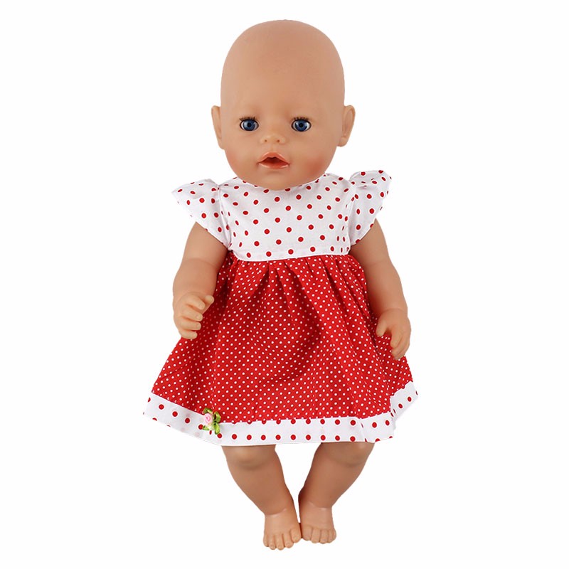 Одежда для кукол — платье красного цвета  