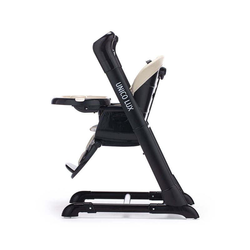 Стульчик для кормления с электронным устройством качения Nuovita Unico lux Nero, Latte, Nero/Латте, Черный  