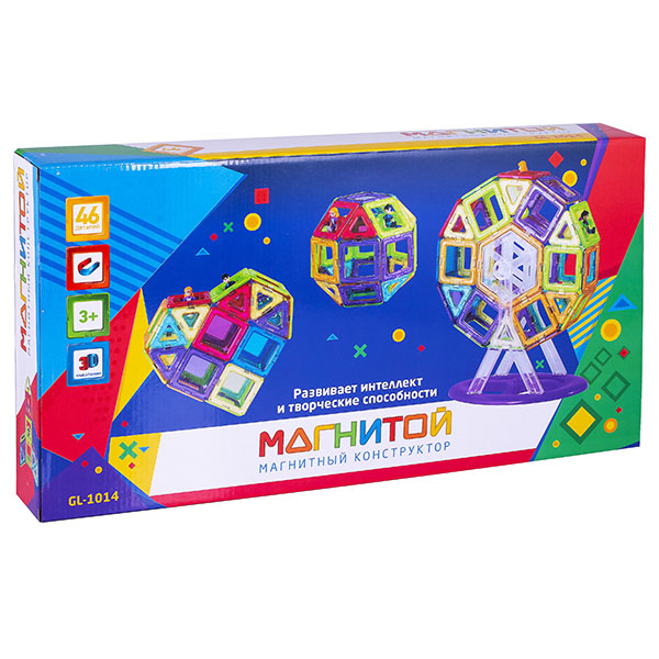 Конструктор магнитный - Колесо обозрения, 46 деталей  