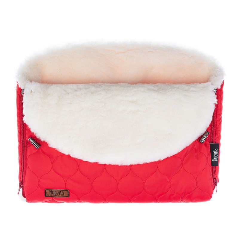 

Муфта меховая для коляски Nuovita Polare Bianco Rosso/Красный