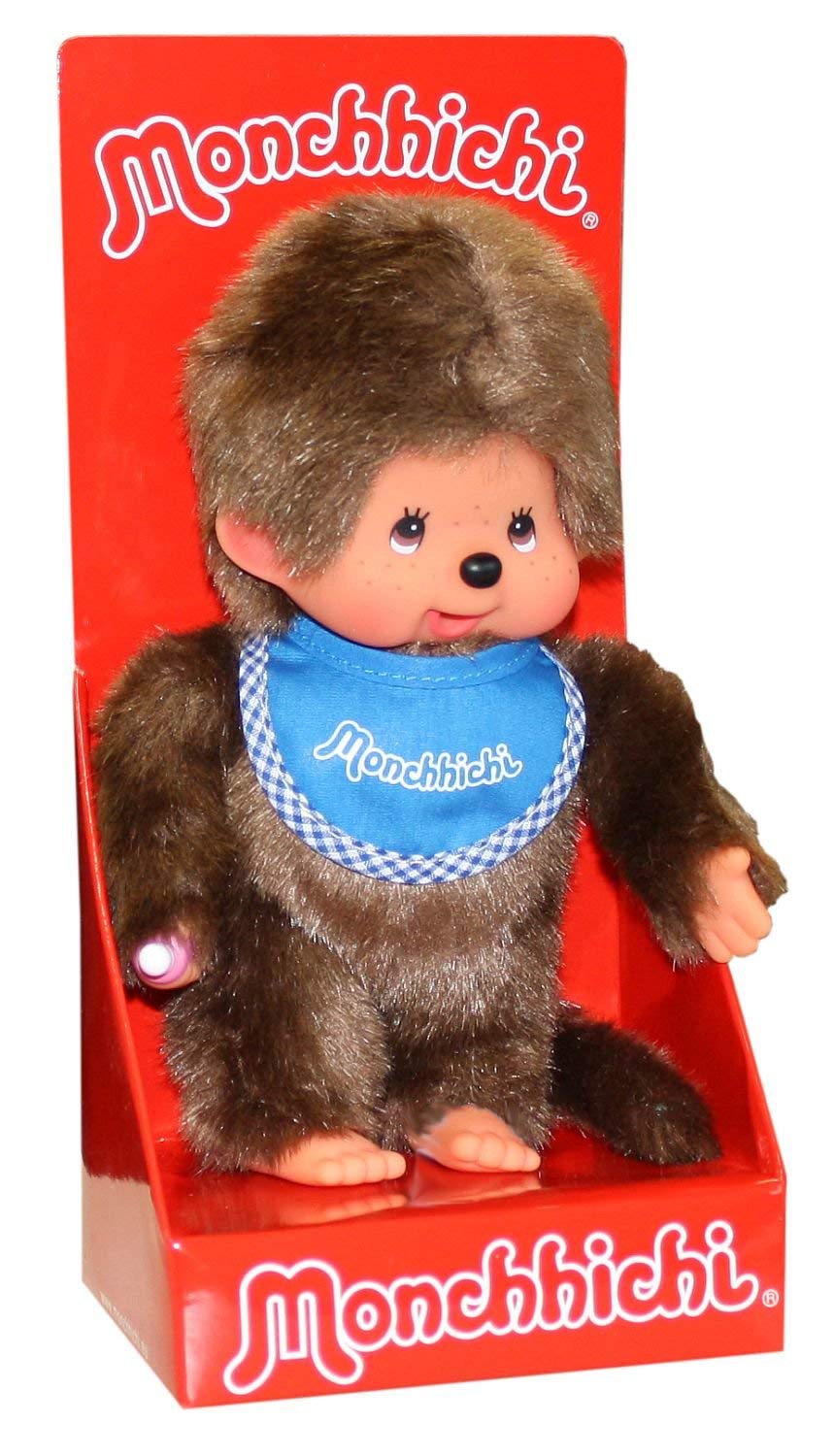 Monchhichi мальчик в синем слюнявчике  