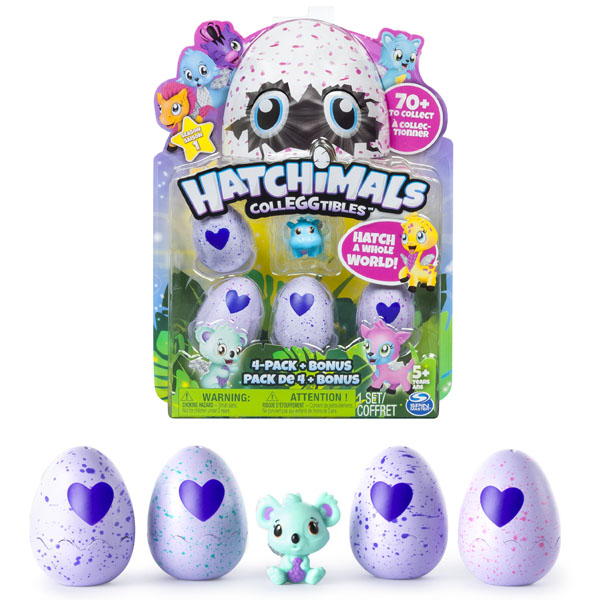 Коллекционная фигурка Hatchimals, 4 штуки и бонус  