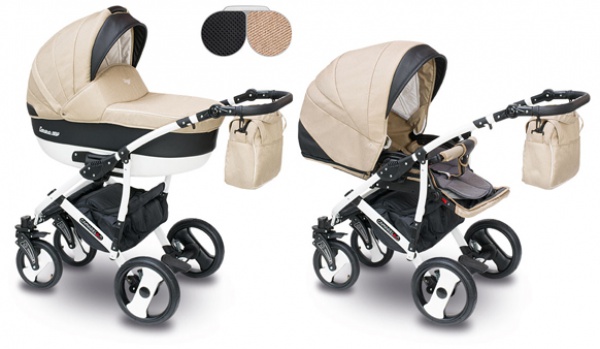 Детская коляска Camarelo Carera New 2 в 1, бежевая  