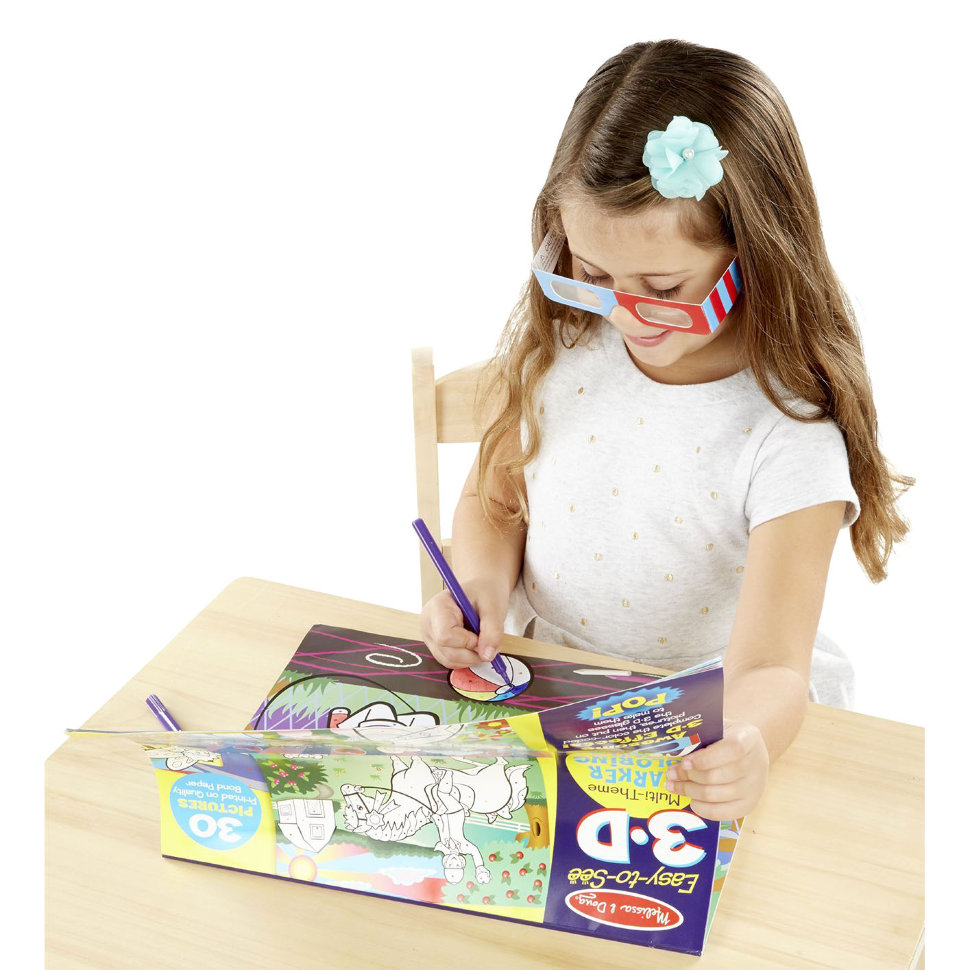 Раскраска для девочек с 3D очками из серии Творчество  