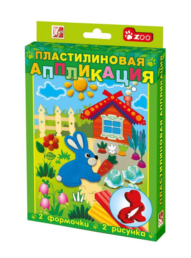 

Пластилиновая аппликация Зайчик