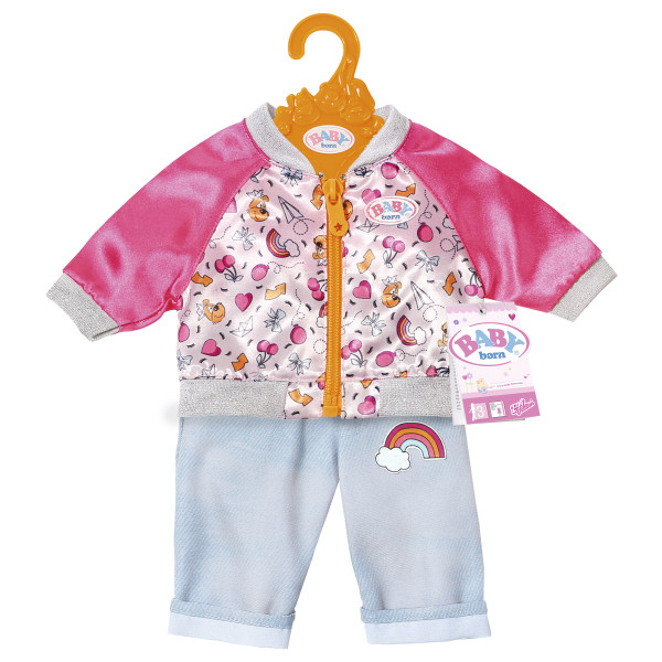 Одежда для куклы Baby born – Штанишки и кофточка для прогулки, голубой  