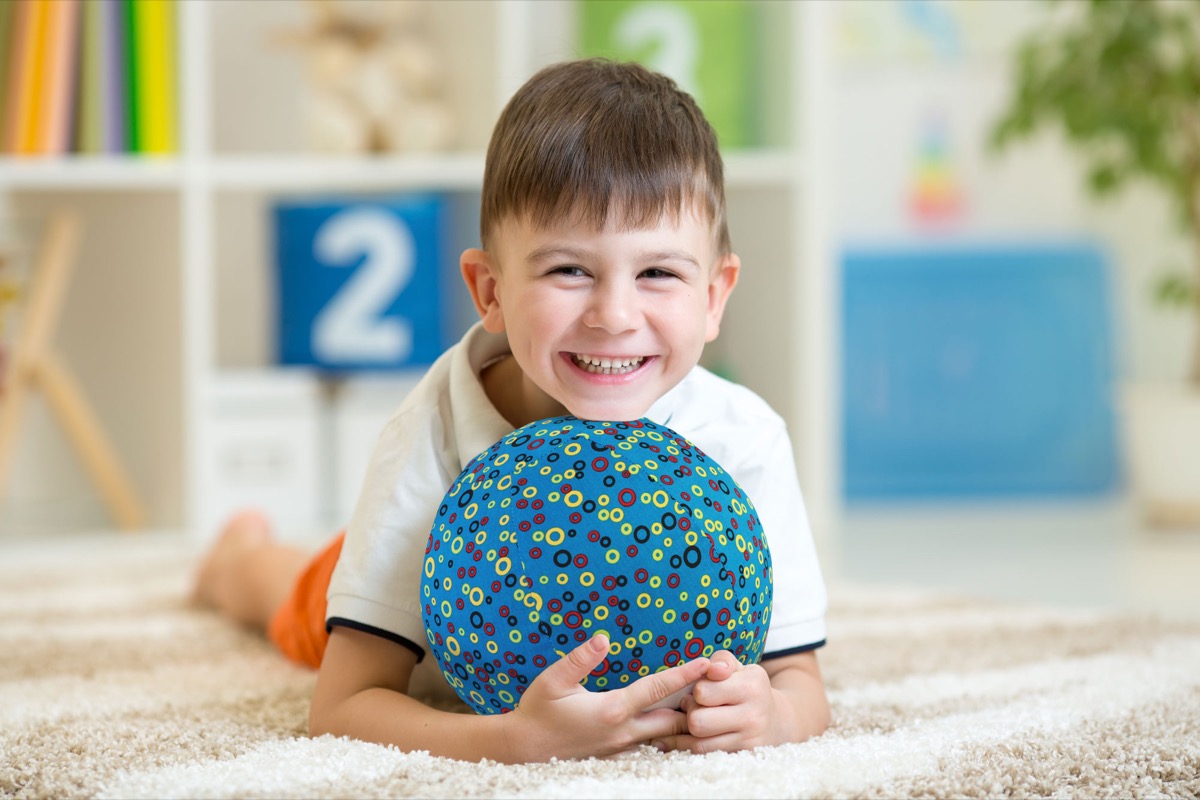 Воздушный мяч с набором шариков и чехлом – Кружочки/Circles, синий  