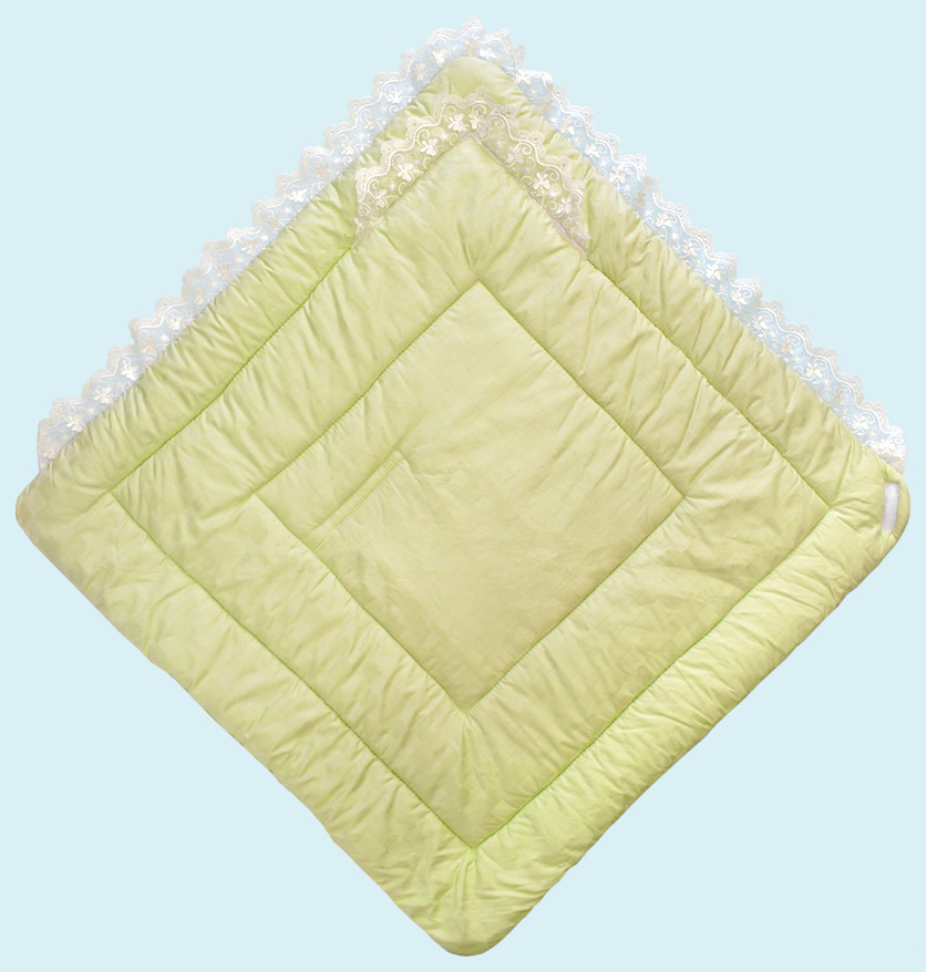 Конверт-одеяло на выписку сатин жакард, зеленый  