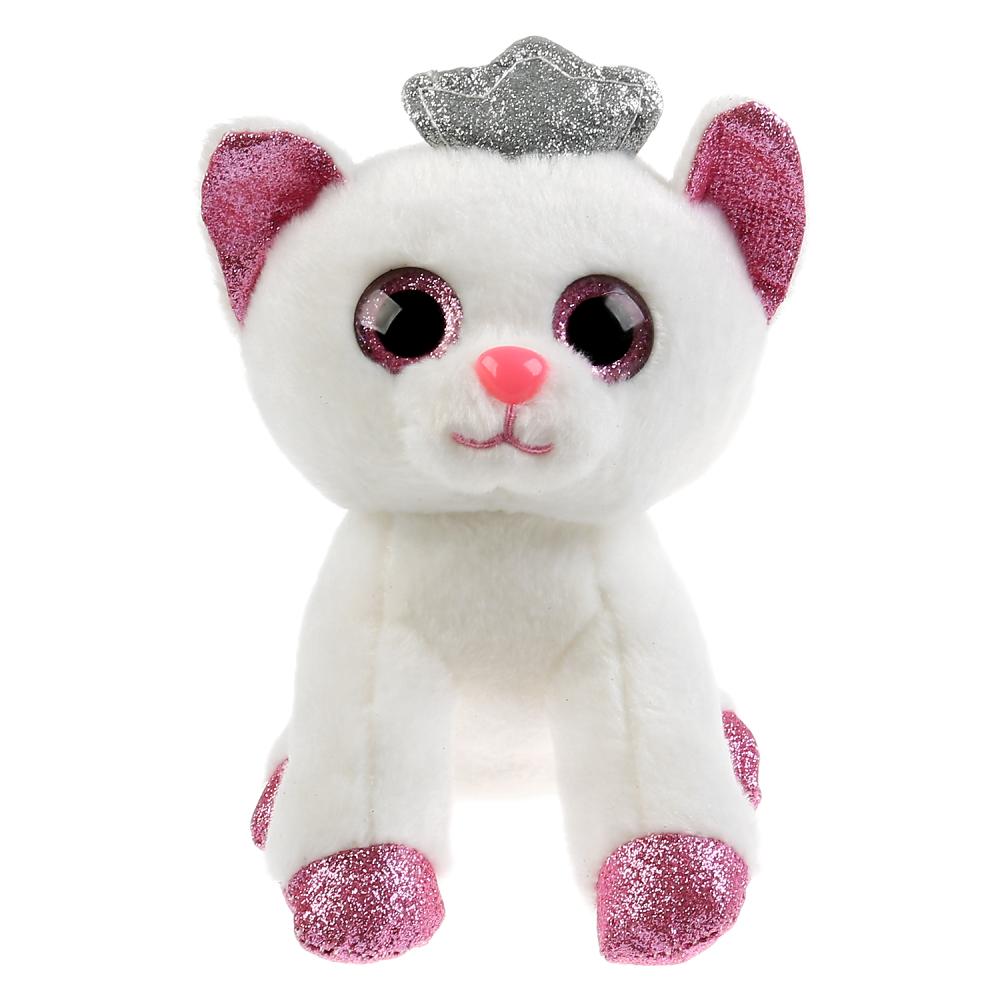 Игрушка мягкая - Белая кошечка, 15 см  