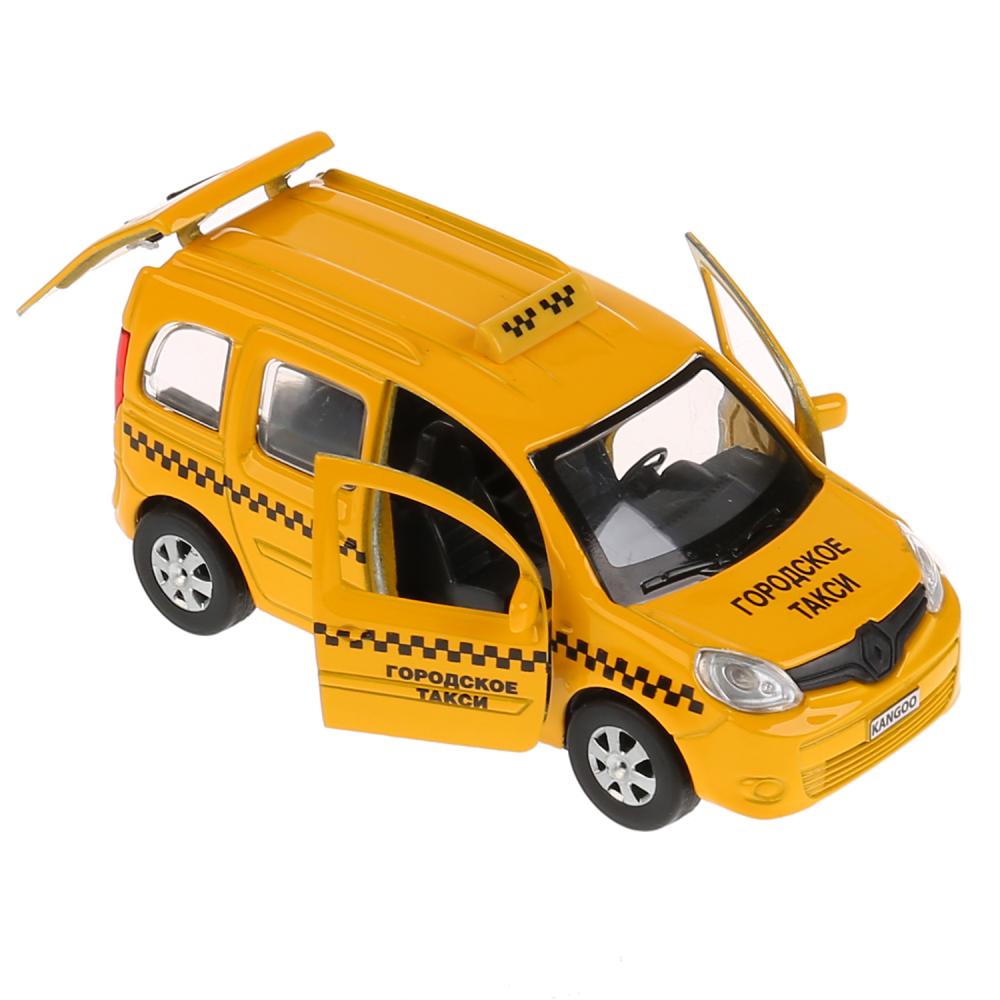 Машина инерционная металлическая - Renault Kangoo, такси, 12 см, открываются двери  