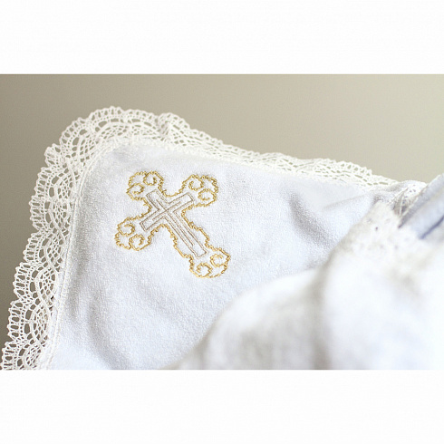 Крестильное полотенце, белое, 90 х 90 см  