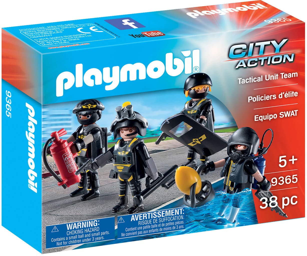 Конструктор Playmobil. Полиция: Тактическое подразделение: команда  