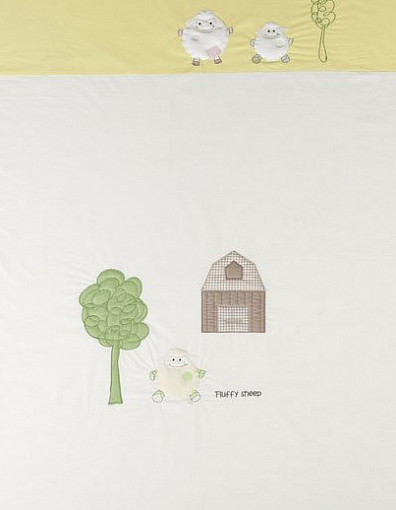 Комплект из 4 предметов серии Fluffy Sheep, White-Yellow  