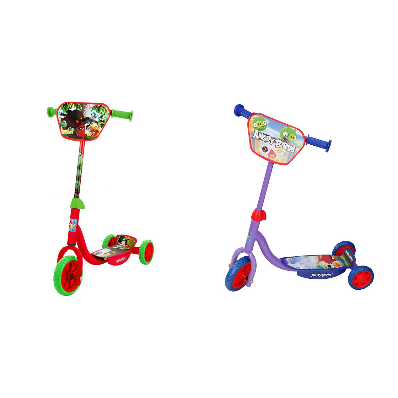 

Самокат 3х-колёсный из серии Angry Birds, колеса EVA 150 и 100 мм.