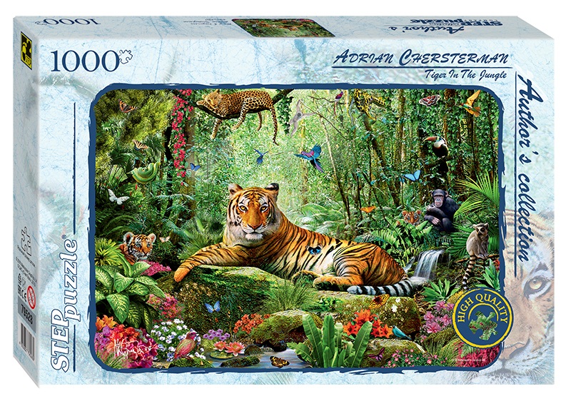 

Пазл - Тигр в джунглях, 1000 деталей, авторская коллекция