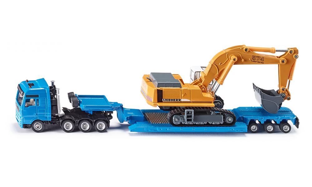 

Металлическая модель - Тягач с экскаватором Liebherr, Siku, 1847
