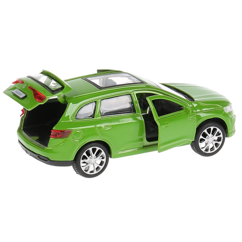 Машина металлическая Renault Koleos, зеленая, 12 см, открываются двери, инерционная  